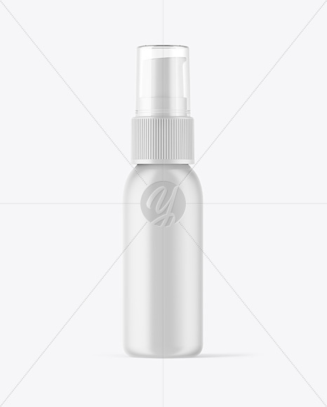 Matte Cosmetic Bottle with Pump Mockup