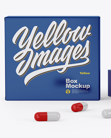 Two Glossy Boxes with Pills Mockup