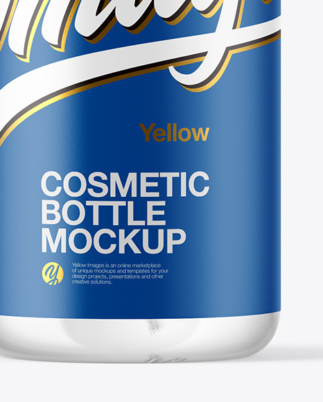 Clear Cosmetic Bottle with Pump Mockup