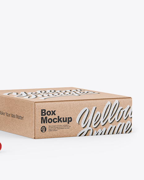 Two Kraft Boxes with Pills Mockup