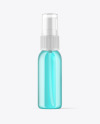 Clear Cosmetic Bottle with Pump Mockup Clear Cosmetic Bottle with Pump Mockup