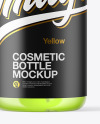 Clear Cosmetic Bottle with Pump Mockup Clear Cosmetic Bottle with Pump Mockup