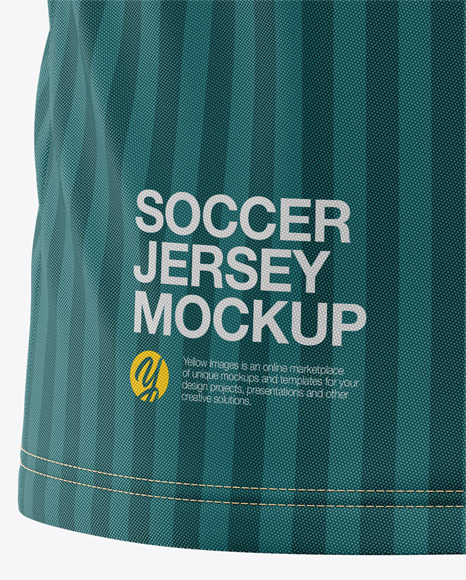 Men’s V-Neck Soccer Jersey Mockup - Back View - Football Jersey Soccer T-shirt