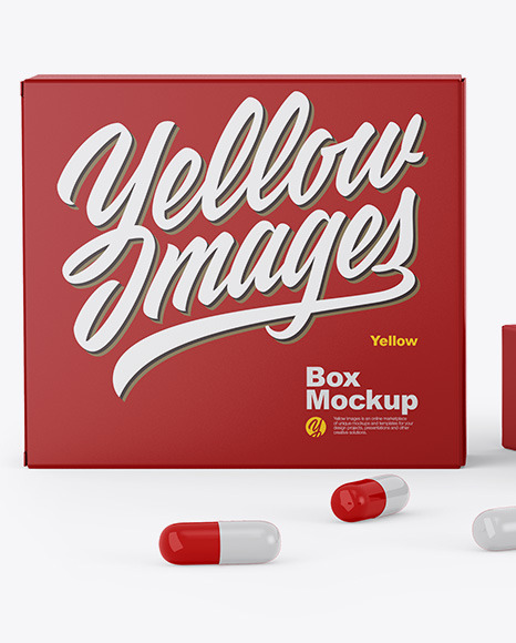 Two Matte Boxes with Pills Mockup