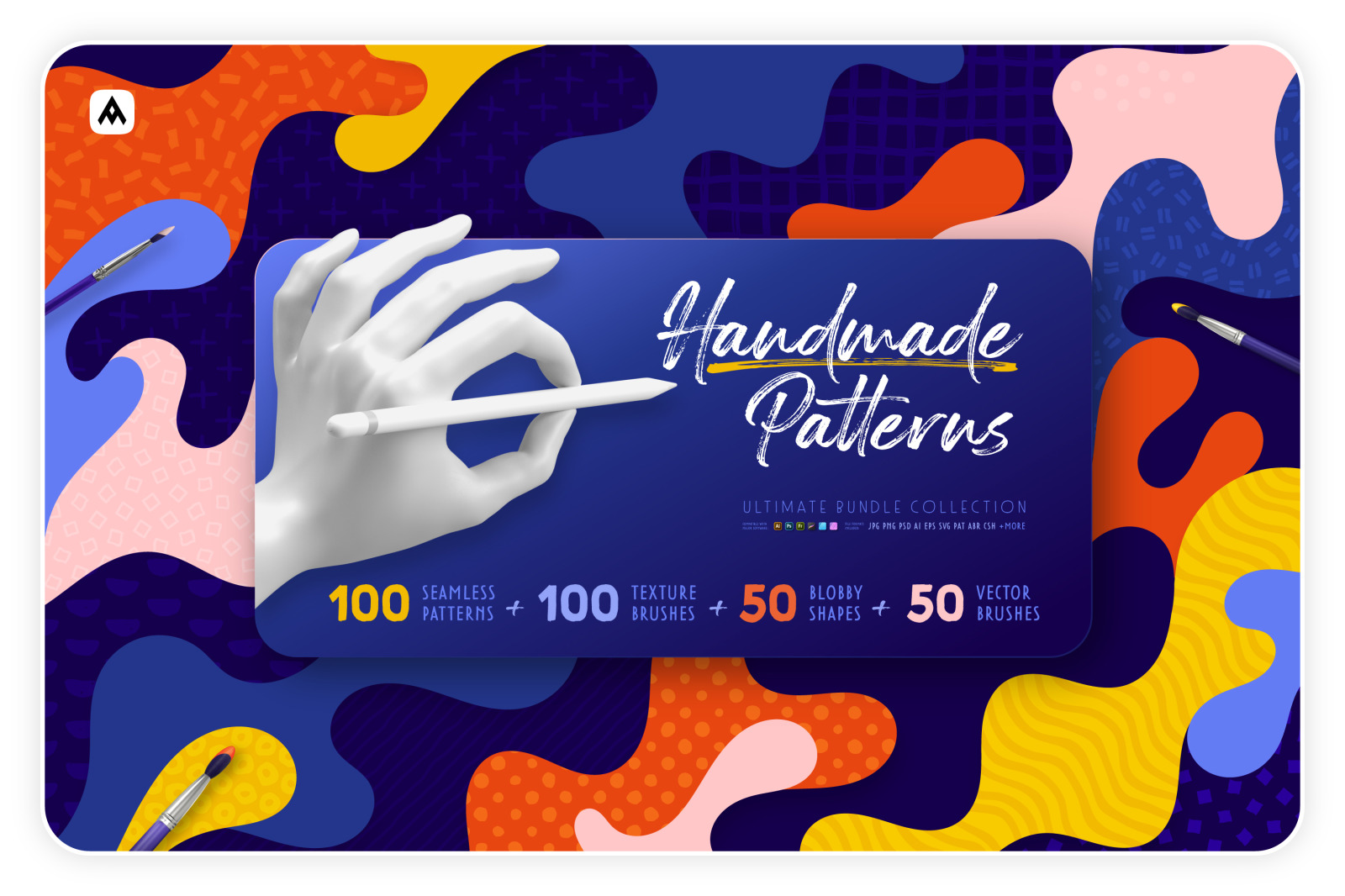 Handmade patterns bundle - 300 seamless patterns, brushes, and shapes Handmade patterns bundle - 300 seamless patterns, brushes, and shapes