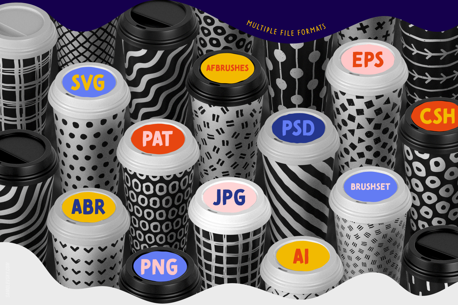 Handmade patterns bundle - 300 seamless patterns, brushes, and shapes Handmade patterns bundle - 300 seamless patterns, brushes, and shapes