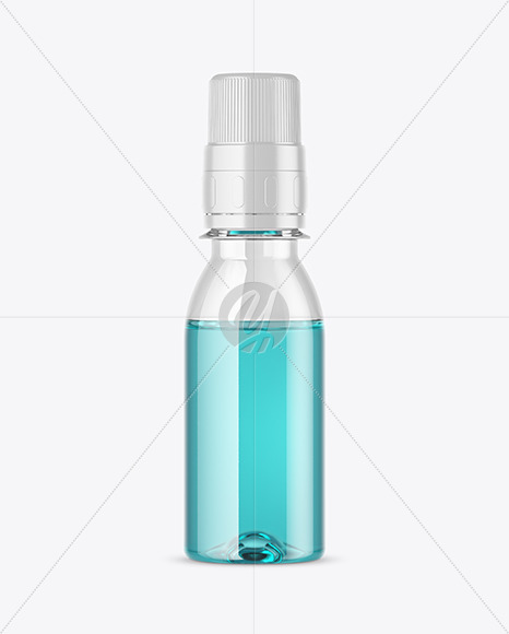 Clear Glass Medicine Bottle Mockup