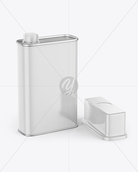 Glossy Tin Can Mockup