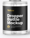 Clear Glass Dropper Bottle w/ Box Mockup