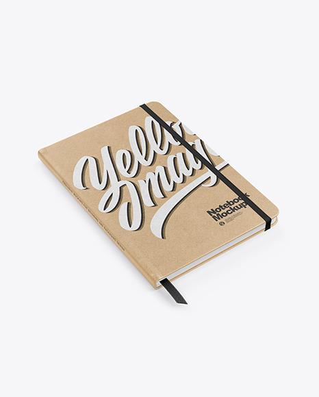 Kraft Notebook Mockup - Spiral bound mockup