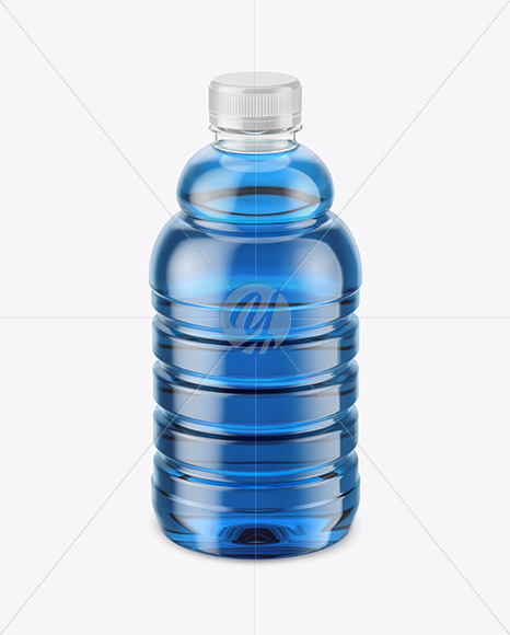 Bottle with Condensation in Shrink Sleeve Mockup