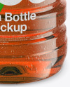 Bottle with Condensation in Shrink Sleeve Mockup