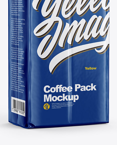 Glossy Coffee Pack Mockup