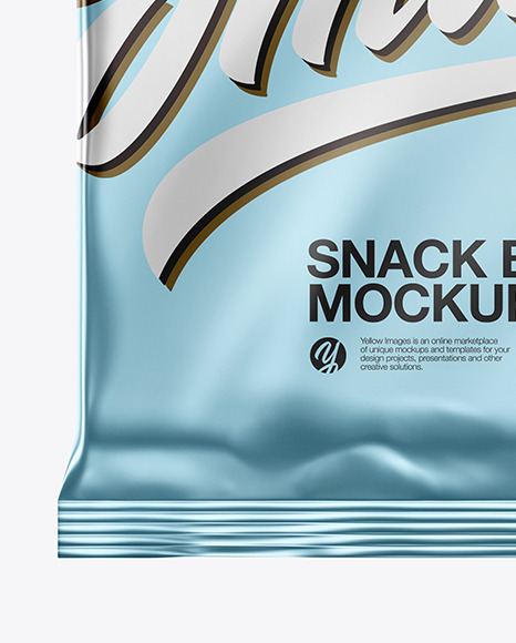 Metallic Snack Bar Mockup