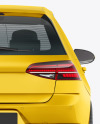 Hatchback 5-doors Mockup - Back View