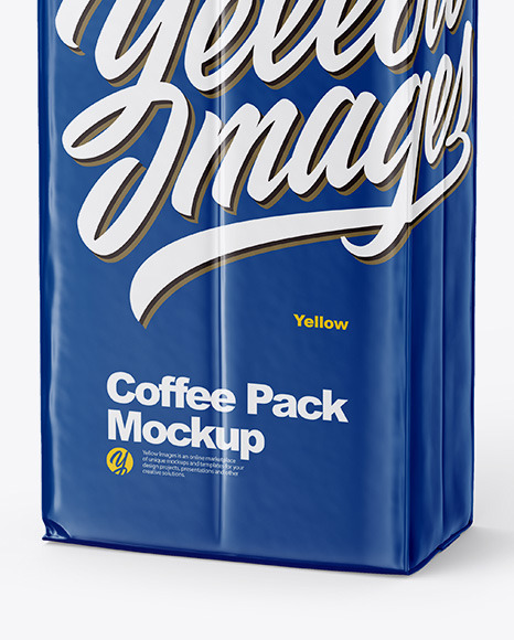 Glossy Coffee Pack Mockup