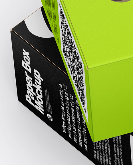 Two Paper Boxes Mockup