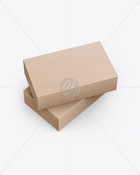 Two Kraft Boxes Mockup