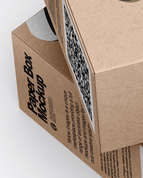 Two Kraft Boxes Mockup