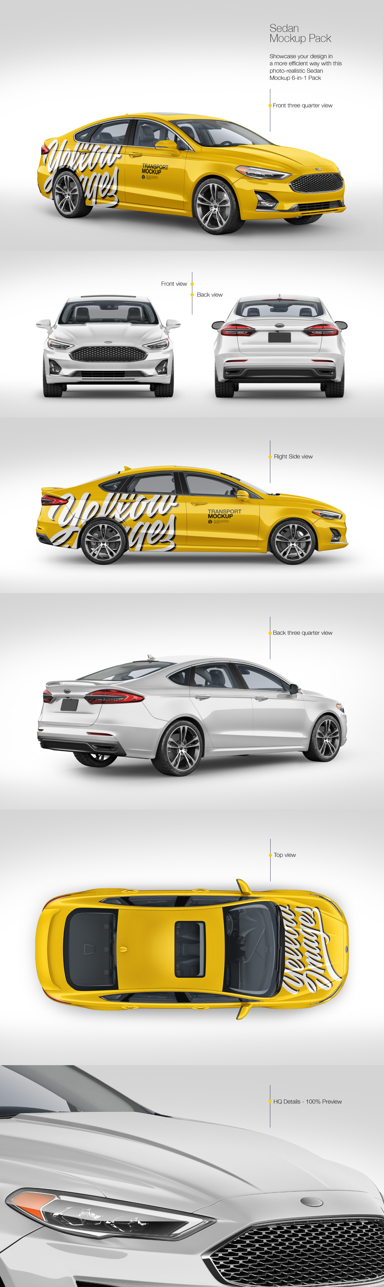 Sedan Mockup Pack