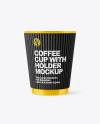 Coffee Cup with Straw Mockup