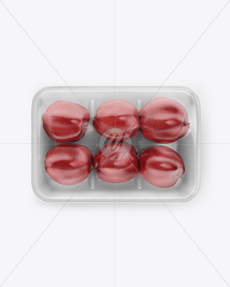 Tray with Red Apples Mockup