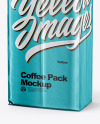 Metallic Coffee Pack Mockup Metallic Coffee Pack Mockup