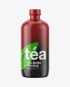 Ice Tea Bottle in Shrink Sleeve with Condensation Mockup