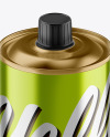 1L Metallic Olive Oil Tin Can Mockup