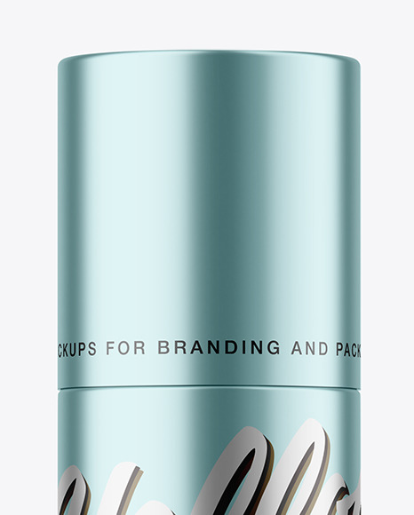 Metallic Cosmetic Bottle Mockup