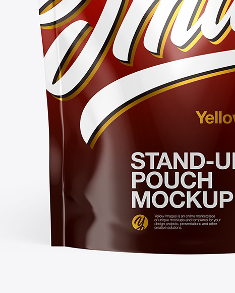 Glossy Stand-Up Pouch Mockup