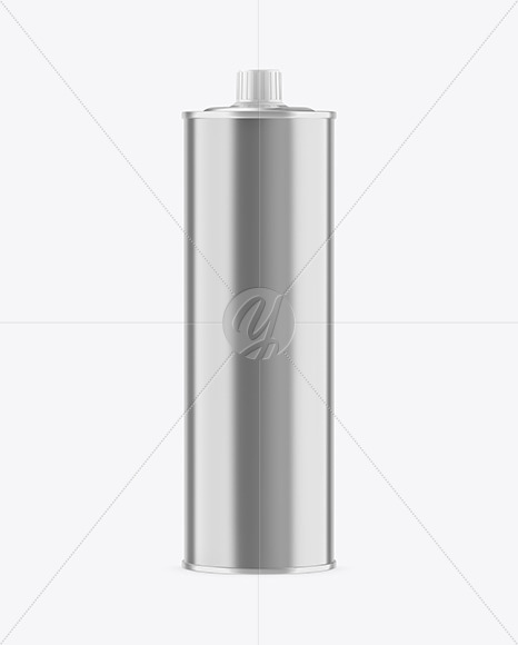 1L Metallic Olive Oil Tin Can Mockup