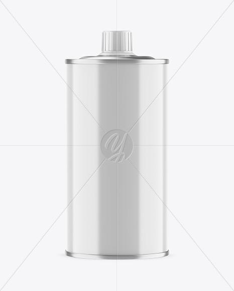 0.5L Glossy Olive Oil Tin Can Mockup
