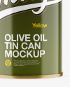 0.5L Glossy Olive Oil Tin Can Mockup