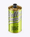 0.5L Metallic Olive Oil Tin Can Mockup