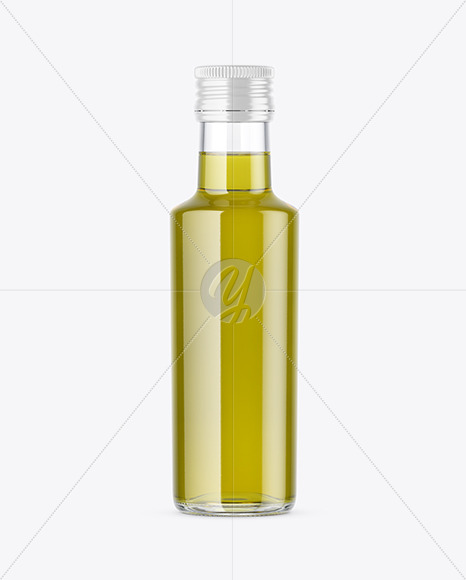 Clear Glass Oil Bottle Mockup