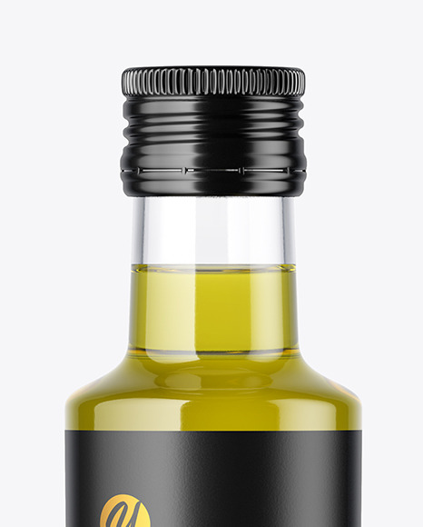 Clear Glass Oil Bottle Mockup