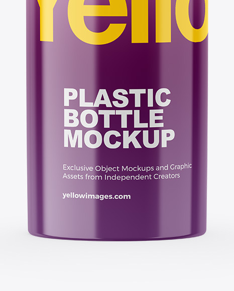 Glossy Plastic Bottle Mockup