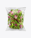 Plastic Bag With Salad Kit Mockup