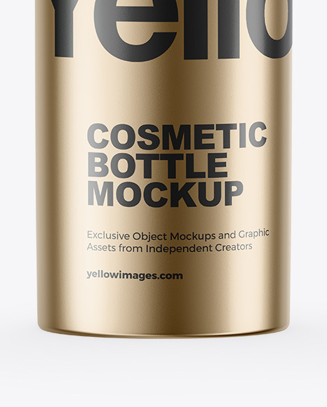 Metallic Cosmetic Bottle Mockup