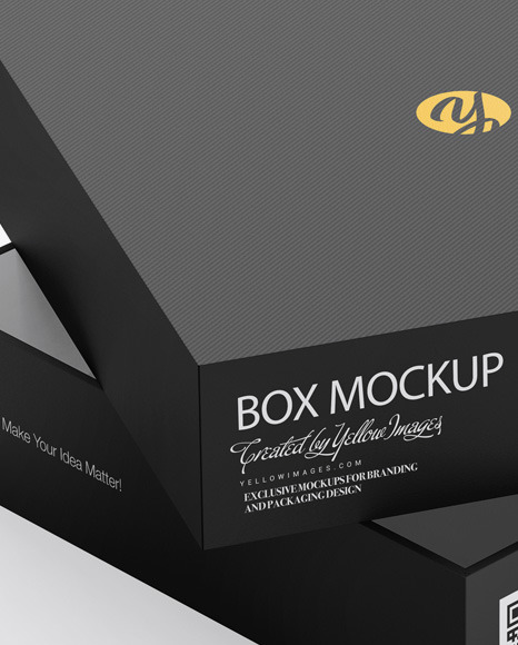 Opened Paper Box Mockup