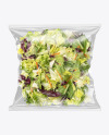 Plastic Bag w/ Salad Mockup