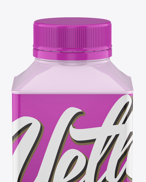 Glossy Bottle Mockup - Front View