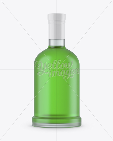 Frosted Glass Absinthe Bottle Mockup Frosted Glass Absinthe Bottle Mockup