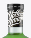 Frosted Glass Absinthe Bottle Mockup Frosted Glass Absinthe Bottle Mockup