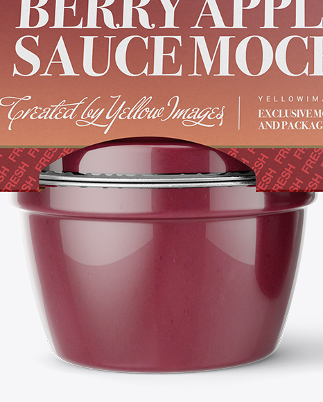 Berry Apple Sauce 4-4 Oz. Cups Mockup - Front View