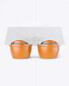 Peach Apple Sauce 4-4 Oz. Cups Mockup - Front View