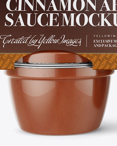 Cinnamon Apple Sauce 4-4 Oz. Cups Mockup - Front Vew