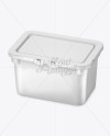 Plastic Container For Washing Capsules - Halfside View (High-Angle Shot)