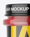 Glass Cherry Jam Jar Mockup - Front View